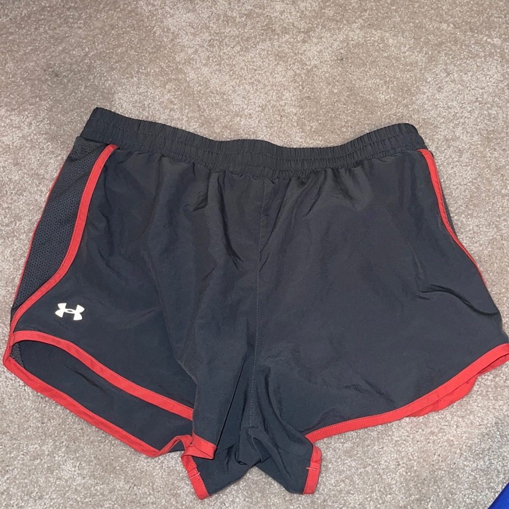 grey and pink shorts